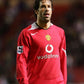 Manchester United 2004 06 home used manga larga